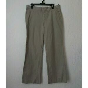 Gap Women 12R Beige Light Brown Slacks Pants Stretch Flat Front Chinos Career